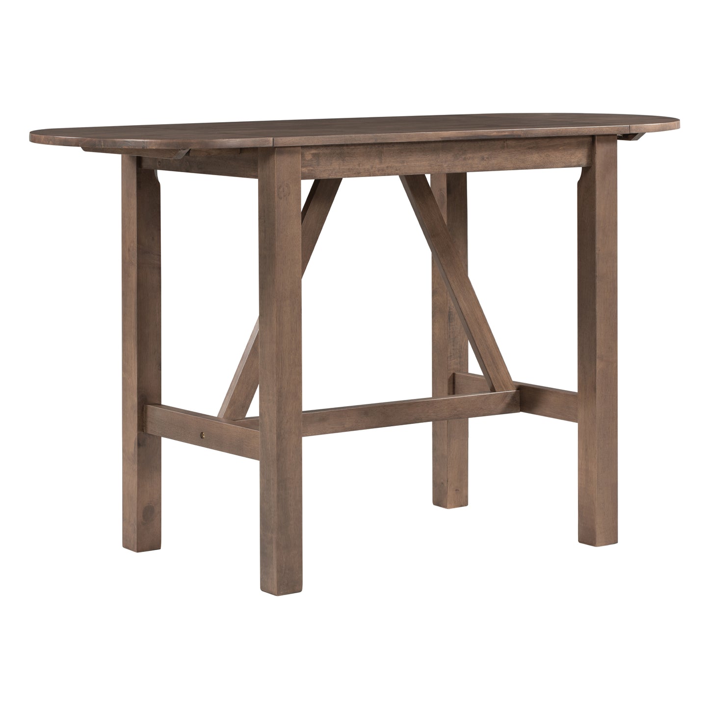 TOPMAX Wood Drop Leaf Counter Height Dining Table for Small Place, Brown