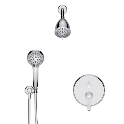 Large Amount of water Multi Function Shower Head - Shower System,  9-Function Hand Shower, Simple Style, Filter Shower, Chrome