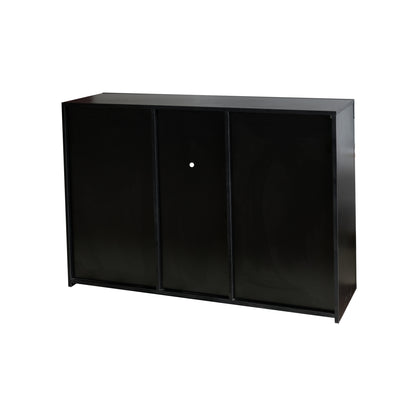 Kitchen Sideboard Cupboard with LED Light, Black High Gloss Dining Room Buffet Storage Cabinet Hallway Living Room TV Stand Unit Display Cabinet with Drawer and 2 Doors