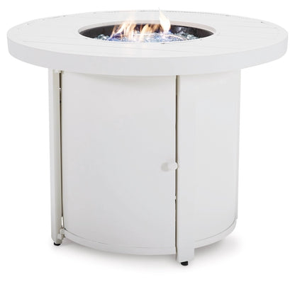 Ashley Sundown White Contemporary Treasure Fire Pit Table P011-776