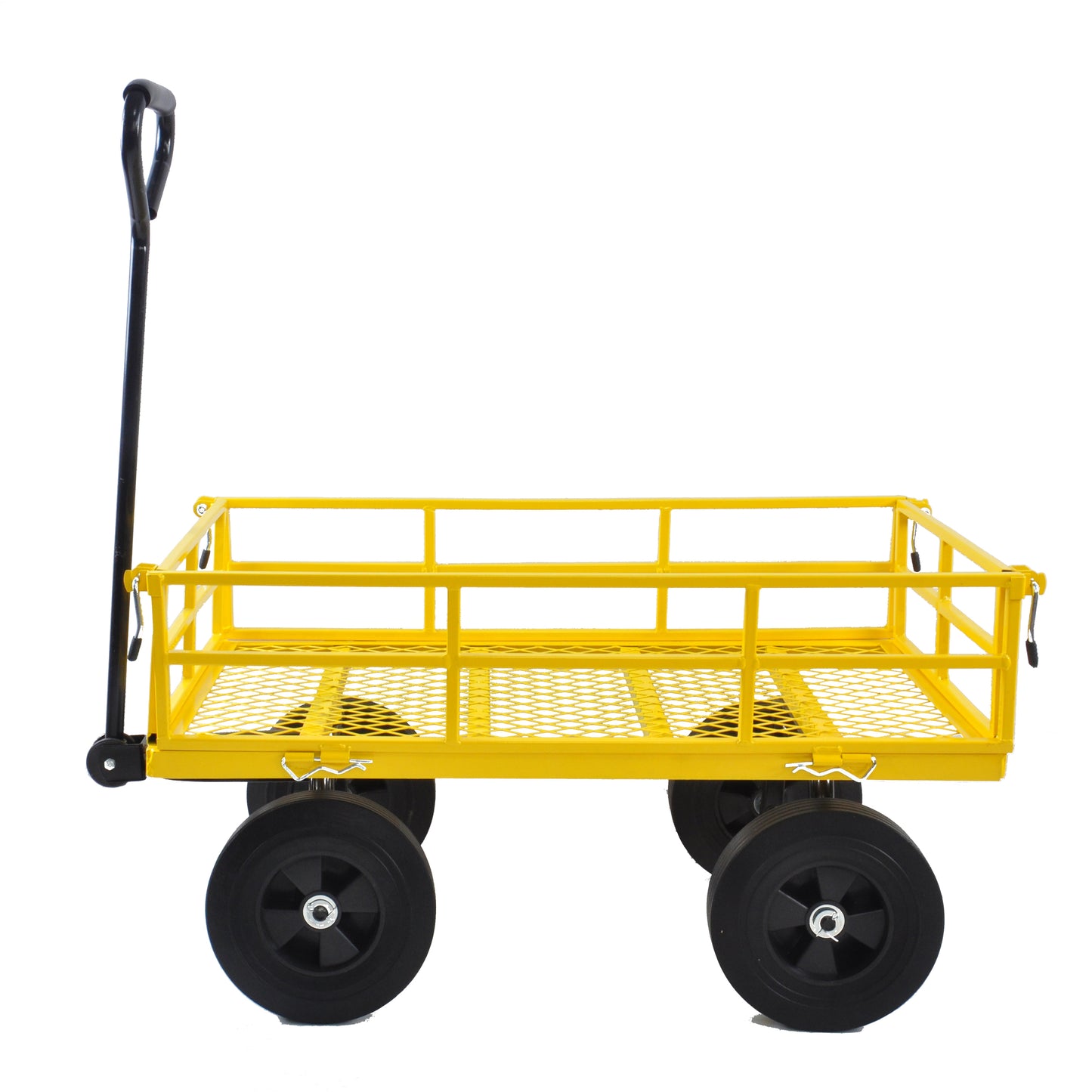 Tools cart Wagon Cart Garden cart trucks make it easier to transport firewood （Yellow colour）