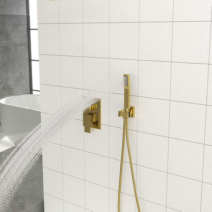 10" Rain Shower Head Systems,Gold,Ceiling Mounted shower