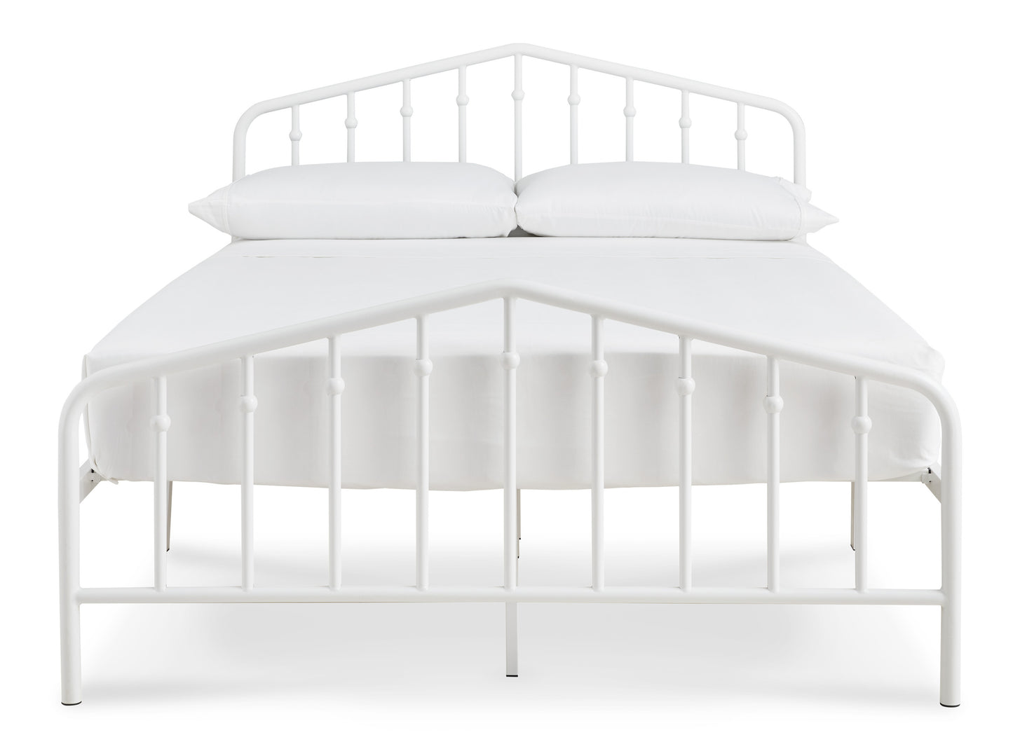 Ashley Trentlore White Contemporary Full Metal Bed B076-672