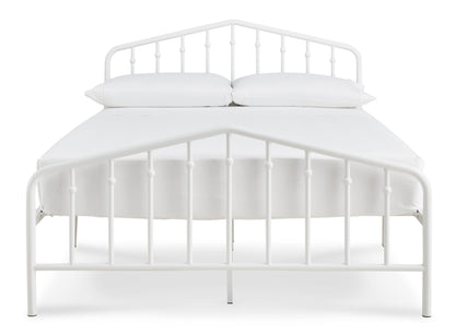Ashley Trentlore White Contemporary Full Metal Bed B076-672