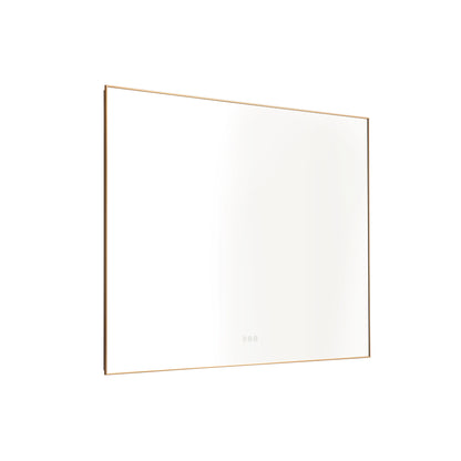 Super Bright Led Bathroom Mirror with Lights, Metal Frame Mirror Wall Mounted Lighted Vanity Mirrors for Wall, Anti Fog Dimmable Led Mirror for Makeup, Horizontal/Verti