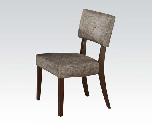 ACME Drake Side Chair (Set-2) in Gray Fabric & Espresso 16252
