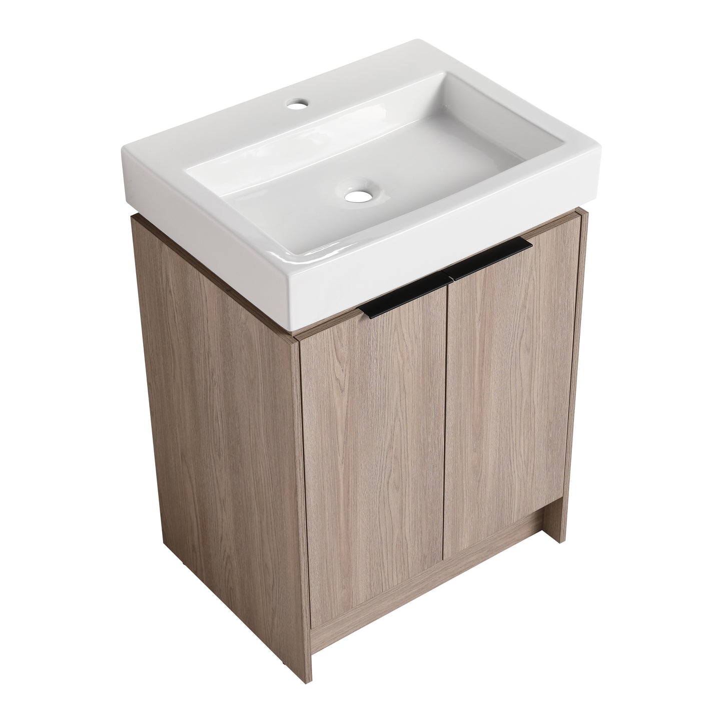 24 Inch Bathroom Vanity With Ceramic Basin  （KD-Packing）