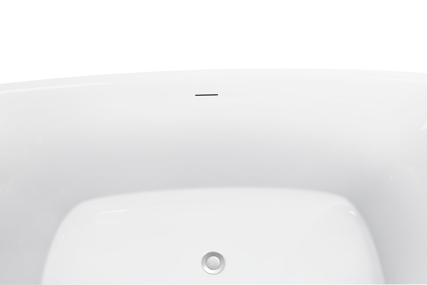 67" 100% Acrylic Freestanding Bathtub，Contemporary Soaking Tub，white Bathtub