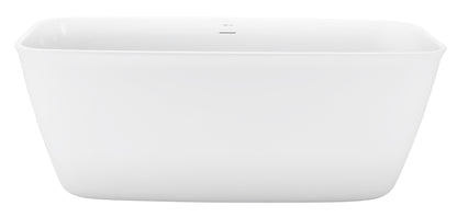 59" 100% Acrylic Freestanding Bathtub，Contemporary Soaking Tub，white bathtub