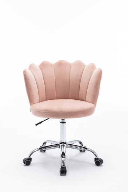 COOLMORE   Swivel Shell Chair for Living Room/Bed Room, Modern Leisure office Chair  Pink