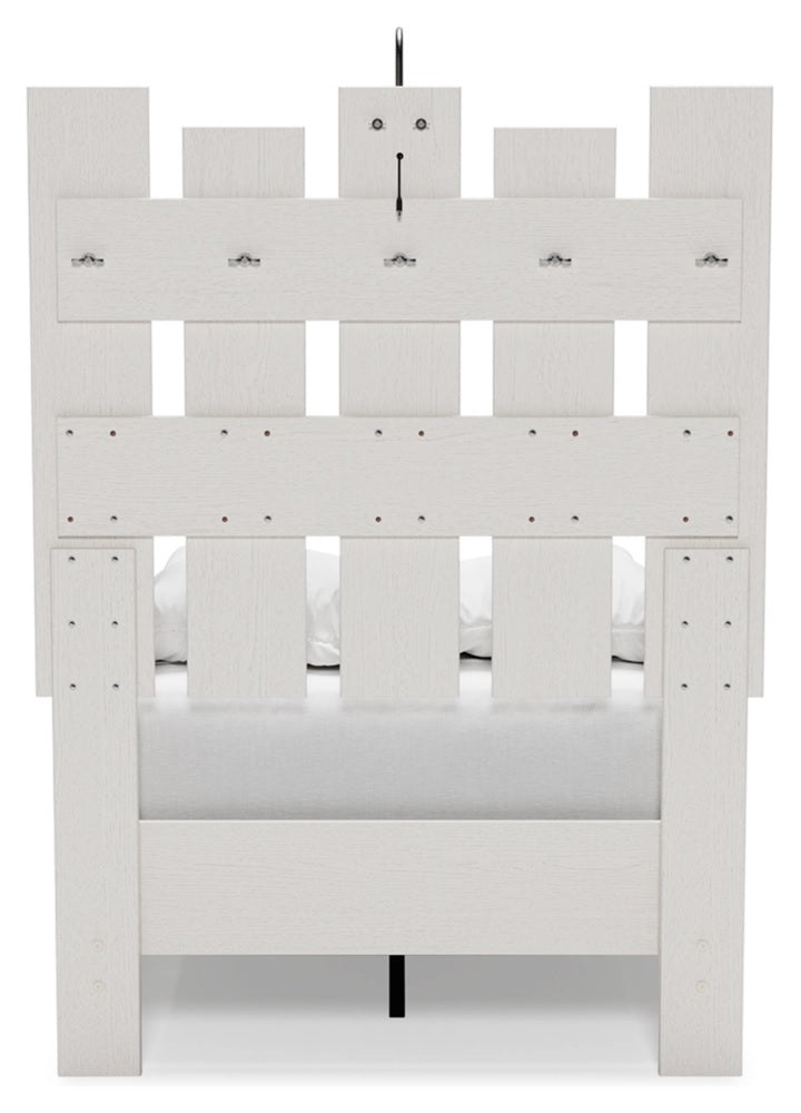Ashley Vaibryn White Casual Twin Panel Platform Bed EB1428B2