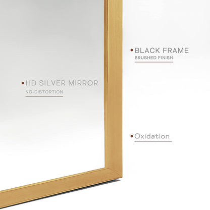 Wall Mirror 30"x20", Bathroom Mirror, Vanity Mirror, for Bathroom, Bedroom, Entryway, with Metal Frame, Modern & Contemporary Arch Top Wall Mirror (Gold)