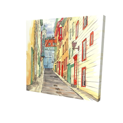 Lane in le petit champlain - 32x32 Print on canvas