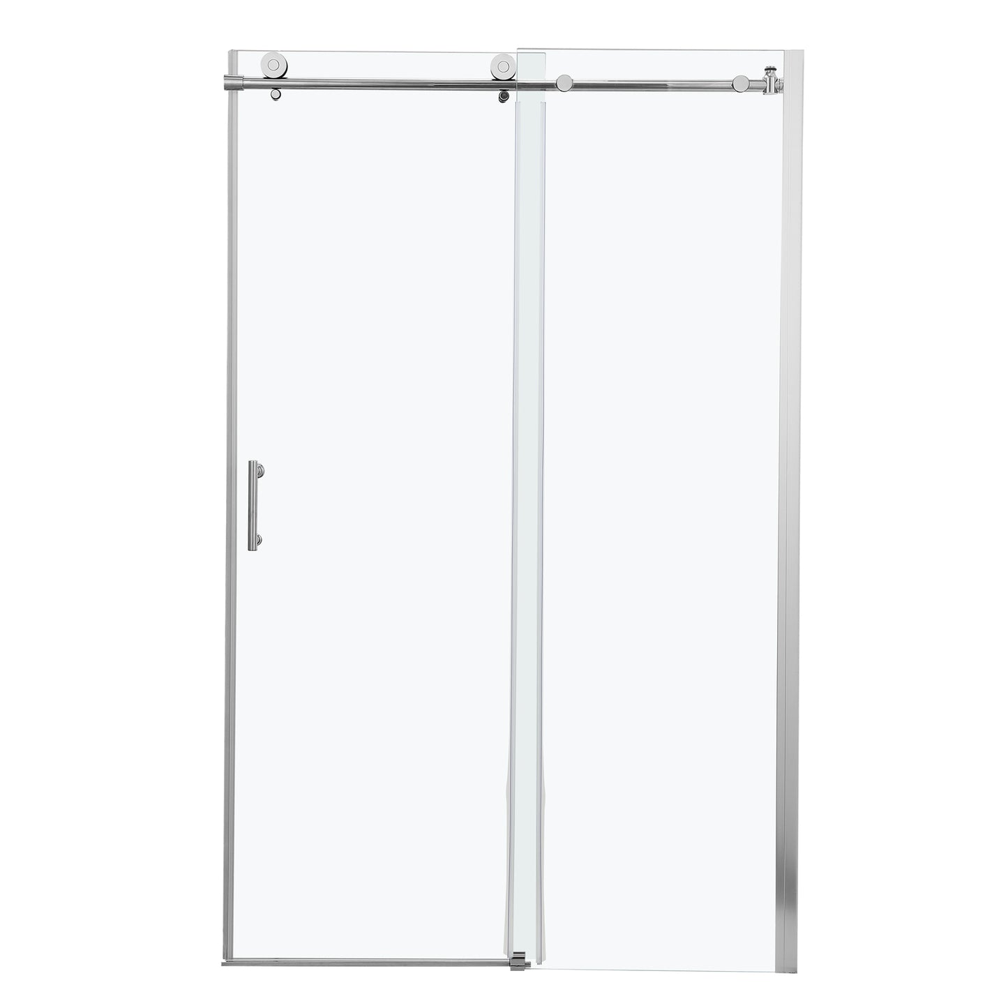 Shower Door 48" W x 76"H Single Sliding Bypass Shower Enclosure,Chrome