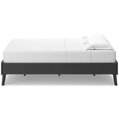 Ashley Charlang Black Contemporary Full Platform Bed EB1198-112