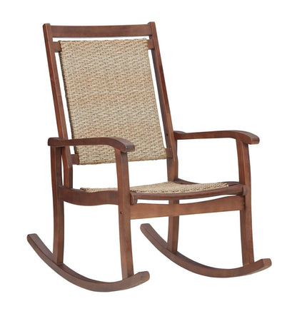 Ashley Emani Brown/Natural Casual Rocking Chair P168-827