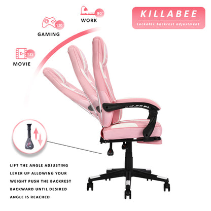 Vanbow.Ergonomic massage/rotary racing office game computer chair/PU leather