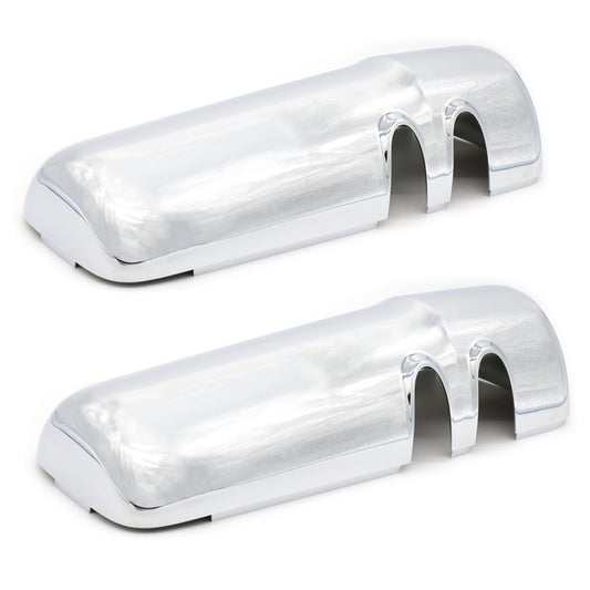 Chrome Door Mirror Covers Pair Driver Passenger Side for Kenworth T680 T880 W990