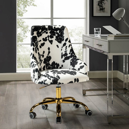 Juan Printed Fabric Office Chair with Foam Cushion