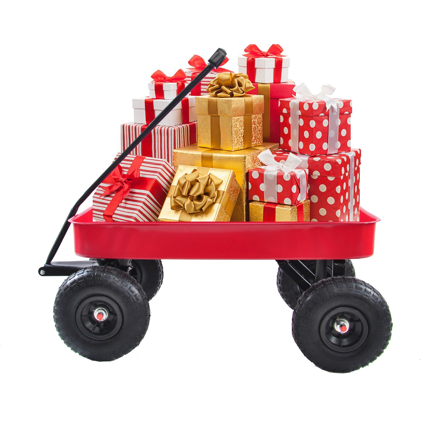 Outdoor Wagon All Terrain Pulling  Air Tires Children Kid Garden