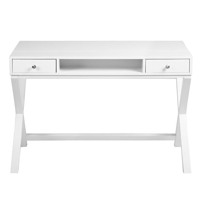 Lift Desk with 2 Drawer Storage, Computer Desk with Lift Table Top, Adjustable Height Table for Home Office, Living Room,white