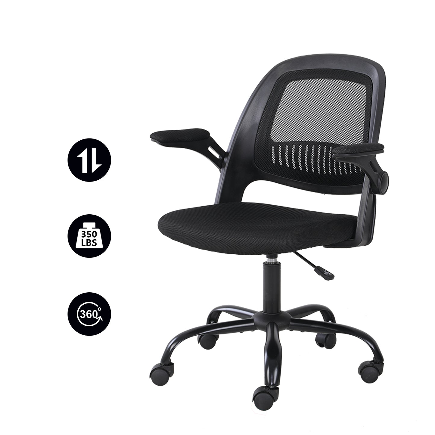 Mesh chair Home Office Chair Ergonomic Desk Chair Mesh Computer Chair Height Adjustable Swivel Chair for Office, Home, School (Black）