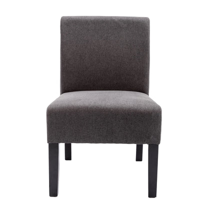 Hengming Living Room Chairs Armless Accent Chairs Set of 2 Side Chairs fabric Sofa Chair Modern  Sitting Chair Slipper Chair for Bedroom Reading Gray.