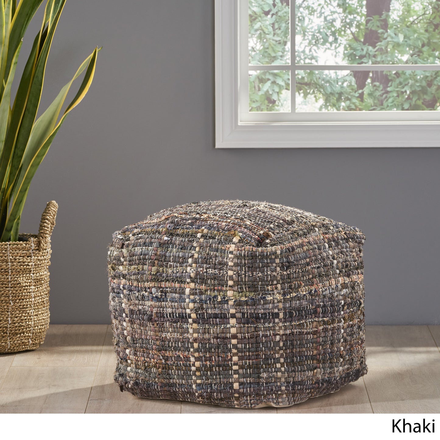 Kamil Handcrafted Boho Fabric Pouf