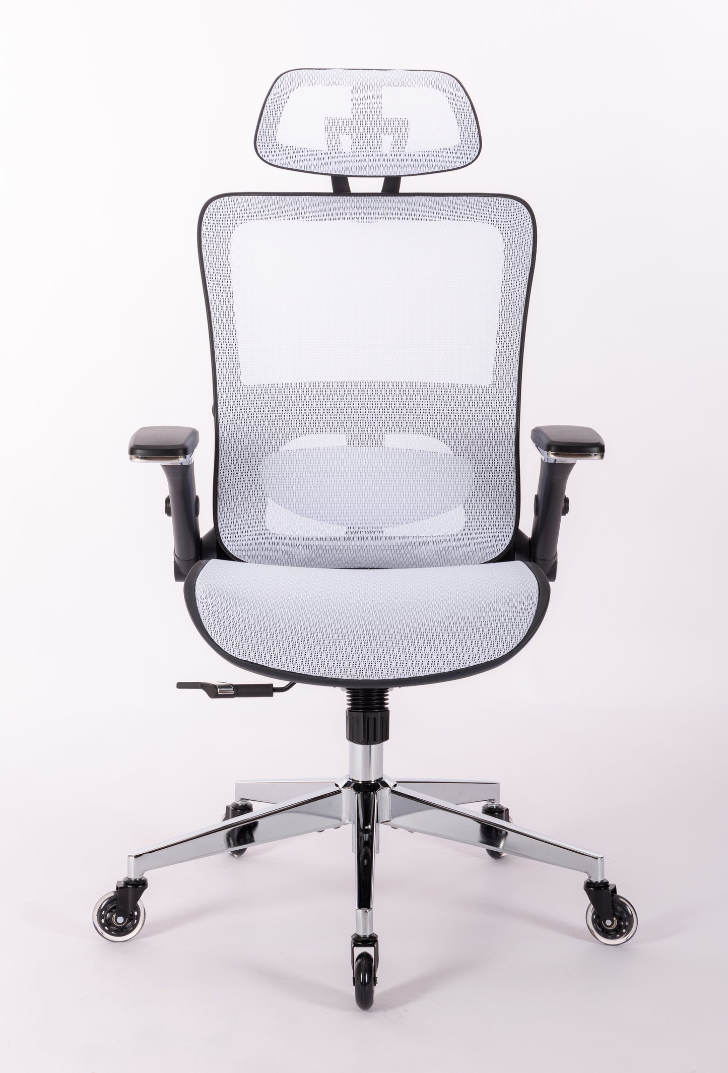 Ergonomic Mesh Office Chair - Rolling Home Desk Chair with 4D Adjustable Flip Armrests,  Adjustable Lumbar Support and Blade Wheels(WHITE MESH)