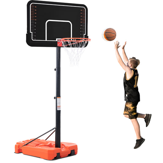 Portable Basketball Hoop & Goal with Vertical Jump Measurement, Outdoor Basketball System with 6.6-10ft Height Adjustment for Youth, Adults