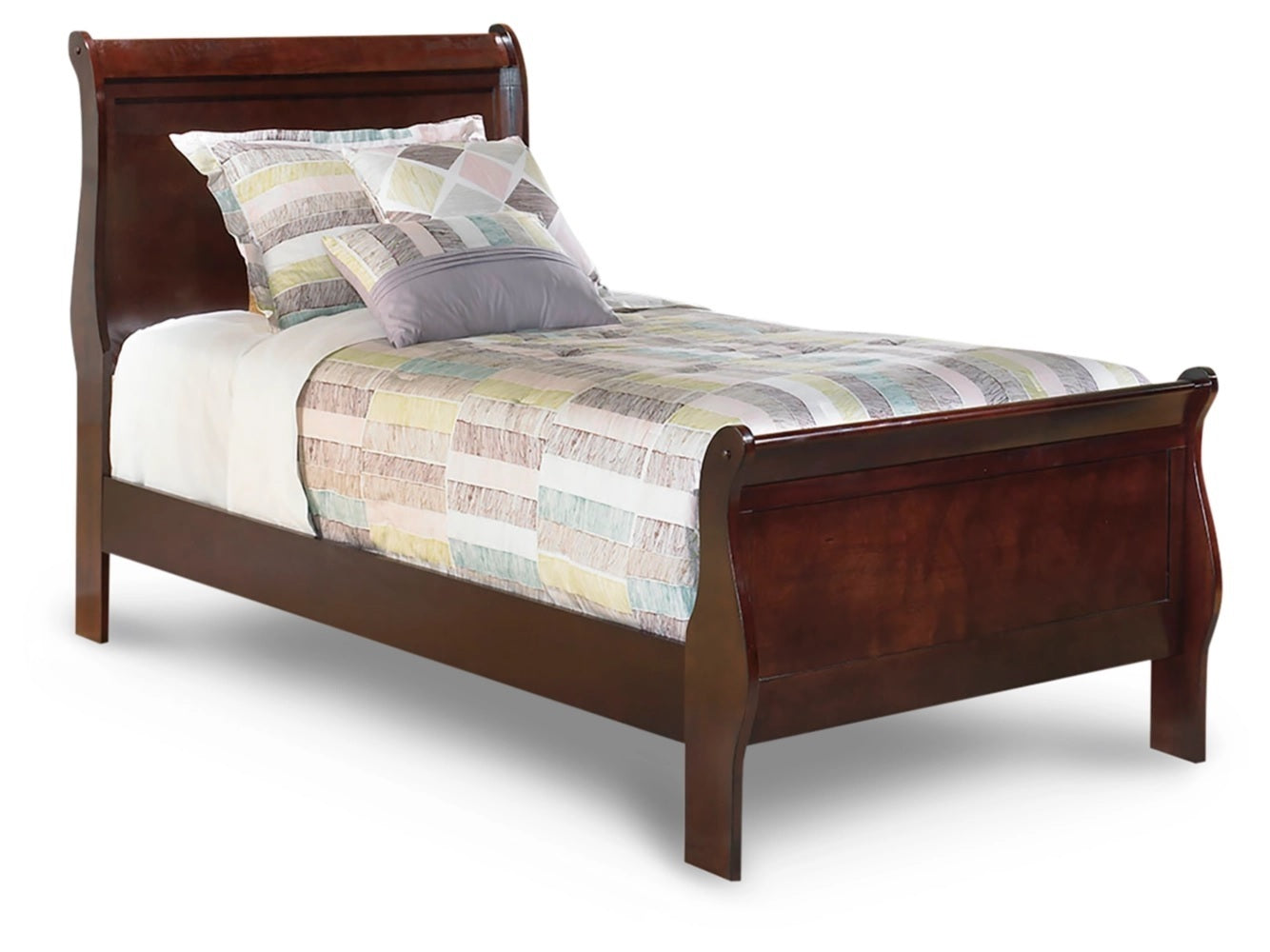 Ashley Alisdair Dark Brown Traditional Twin Sleigh Bed B376B5