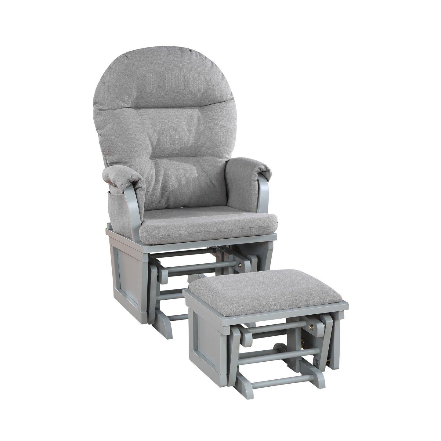 Madison Glider & Ottoman Gray/Oyster