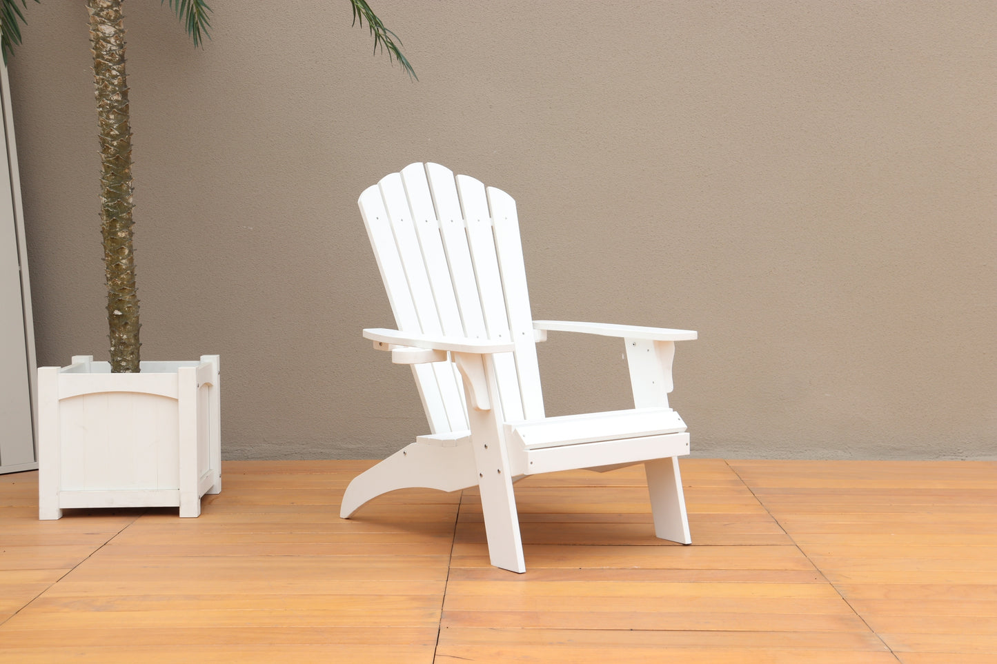 Polystyrene Adirondack Chair - White