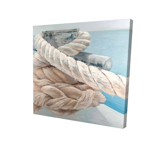 Tie-down ropes closeup - 16x16 Print on canvas