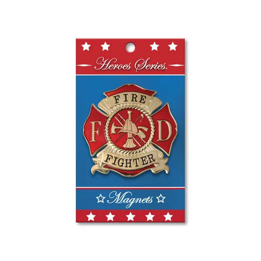 Heroes Series Firefighter Medallion Large Magnet - Size 3.75 Inches. by The Military Gift Store
