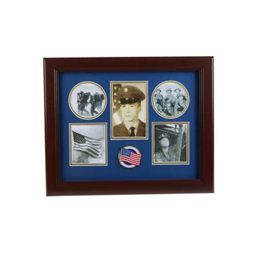 American Flag Medallion 5 Picture Collage Frame by The Military Gift Store