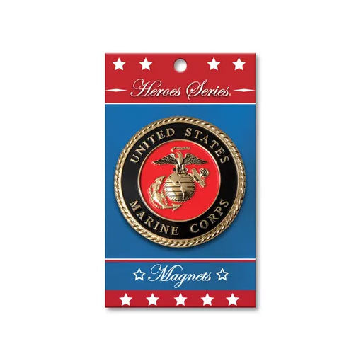 Flags Connections - Heroes Series Marine Corps Medallion Large Magnet - 3.75 Inches. by The Military Gift Store