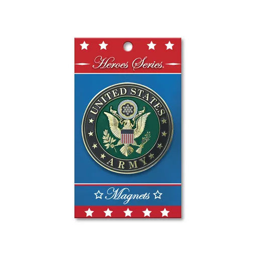 Flags Connections - Heroes Series Army Medallion Large Magnet - 3.75 Inches. by The Military Gift Store