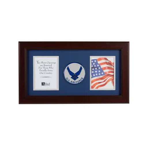 Aim High Air Force Medallion 4-Inch by 6-Inch Double Picture Frame by The Military Gift Store