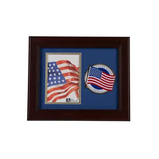 American Flag Medallion 4-Inch by 6-Inch Portrait Picture Frame by The Military Gift Store