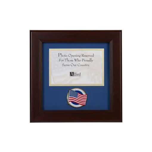 American Flag Medallion 4-Inch by 6-Inch Landscape Picture Frame by The Military Gift Store