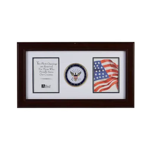 U.S. Navy Medallion 4-Inch by 6-Inch Double Picture Frame by The Military Gift Store