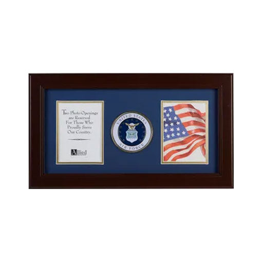 U.S. Air Force Medallion 4-Inch by 6-Inch Double Picture Frame by The Military Gift Store