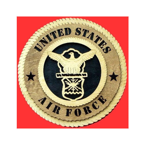 Air force Wall Tribute, Air force Wood Wall Tribute, USAF emblem - 12". by The Military Gift Store