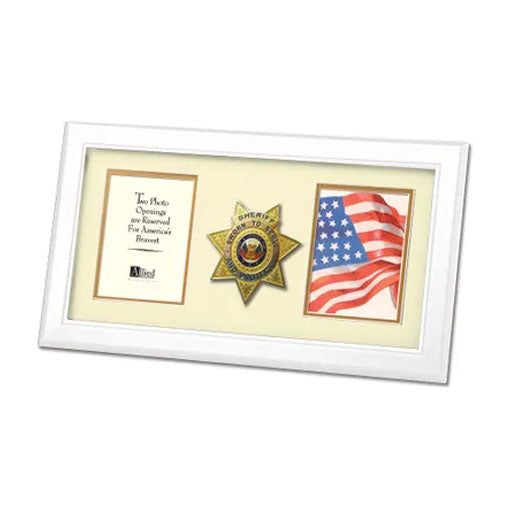 8X16 WHT Sheriff Frame by The Military Gift Store
