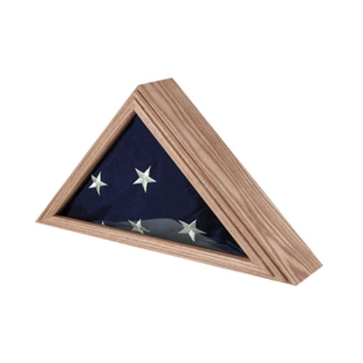 Air force flag case for 3ft x 5ft or 5ft x 9.5ft Flag Oak - Fit 3' x 5' flag or Fit 5' x 9.5' Casket flag. by The Military Gift Store