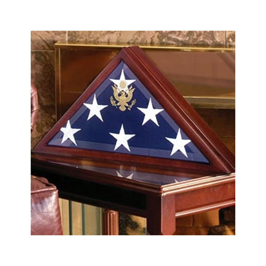 Large Coffin Flag Display Case, American Burial Flag or Folded American Flag by The Military Gift Store