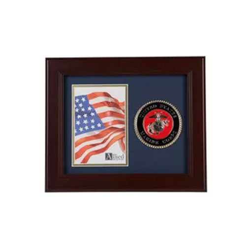 U.S. Marine Corps Medallion 4-Inch by 6-Inch Portrait Picture Frame by The Military Gift Store