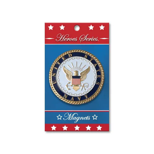 Flags Connections - Heroes Series Navy Medallion Large Magnet - 3.75 Inches. by The Military Gift Store