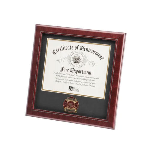 Firefighter Medallion 8-Inch by 10-Inch Certificate Frame by The Military Gift Store